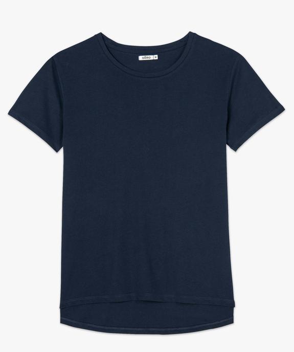Tee-shirt femme à manches courtes avec dos plus long vue4 - GEMO(FEMME PAP) - GEMO