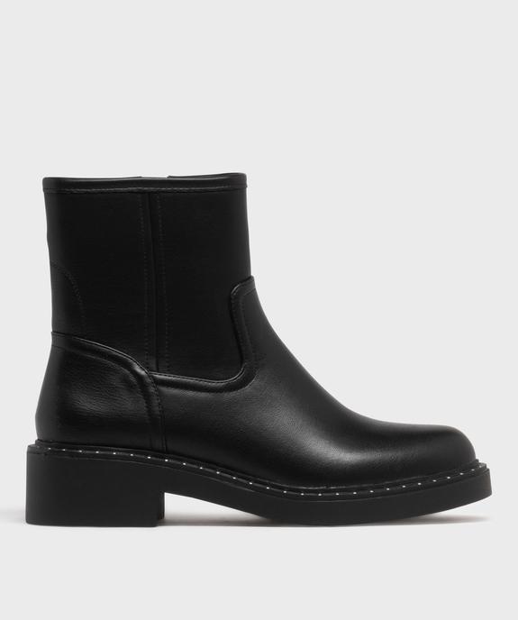 Boots zippées à clous et à petit talon femme vue2 - 5 MILES - GEMO