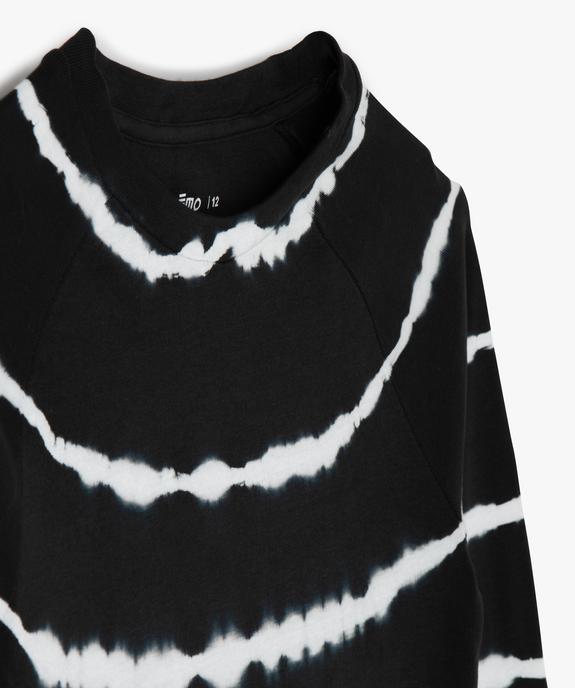 Tee-shirt fille à manches longues rayé vue2 - GEMO (JUNIOR) - GEMO