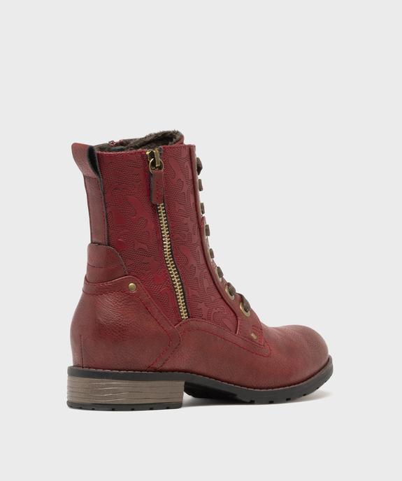 Bottines fourrées à lacets et zip femme vue4 - VALENTINA BALDA - GEMO