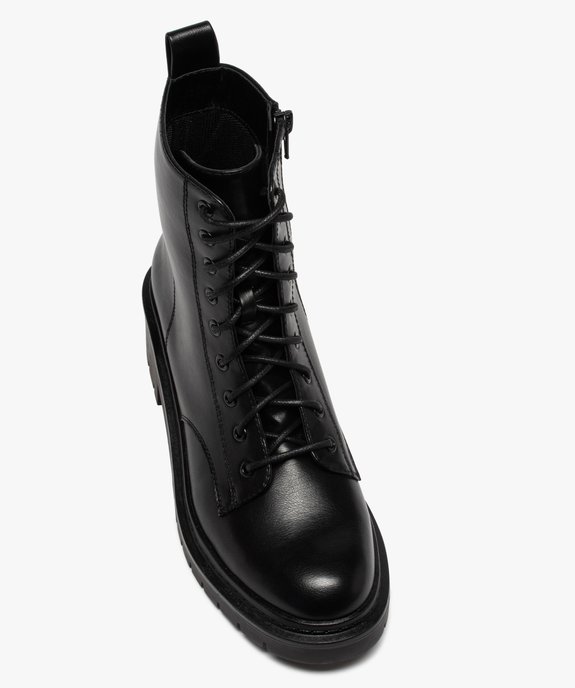 Bottines femme unies à semelle épaisse et crantée vue5 - GEMO (CASUAL) - GEMO