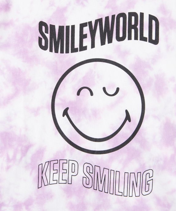 Tee-shirt fille large tie-and-dye imprimé - Smiley World vue2 - SMILEY - GEMO