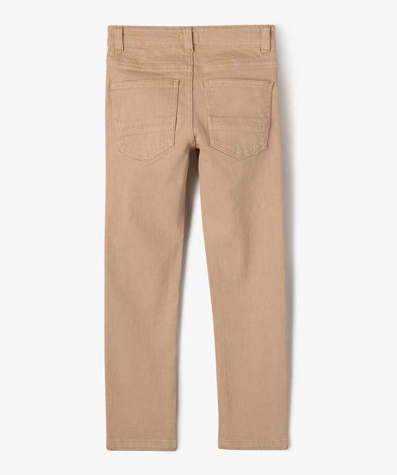 Pantalon chino slim 5 poches garçon vue3 - GEMO (ENFANT) - GEMO