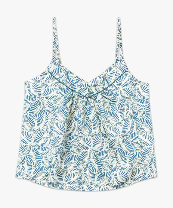 Blouse à bretelles et col V imprimée femme vue4 - GEMO(FEMME PAP) - GEMO