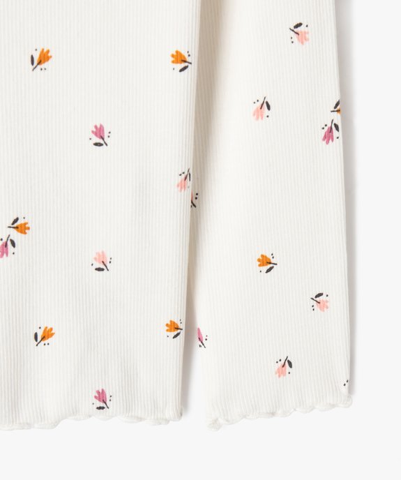 Tee-shirt à manches longues à motifs fleuris fille vue2 - GEMO 4G FILLE - GEMO