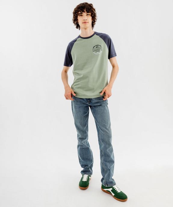 Tee-shirt manches courtes raglan contrastantes homme - Camps United vue5 - CAMPS GEMO FOR GOOD - GEMO