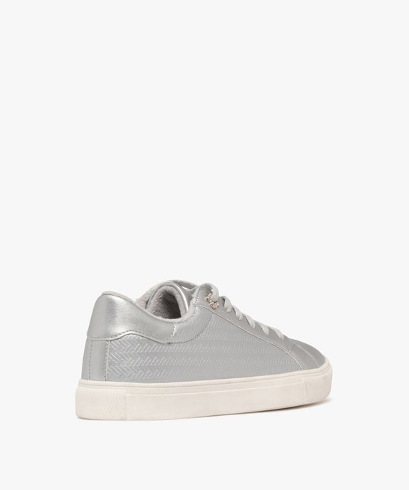 Baskets femme fourrées avec dessus métallisé et à semelle blanche vue5 - FOLLOW ME G4G - GEMO