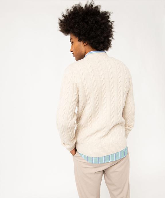 Pull douillet à torsades homme vue3 - GEMO (HOMME) - GEMO