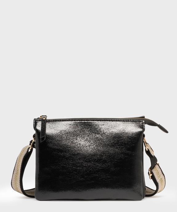 Sac bandoulière à trois soufflets devant verni femme vue1 - GEMO (ACCESS) - GEMO