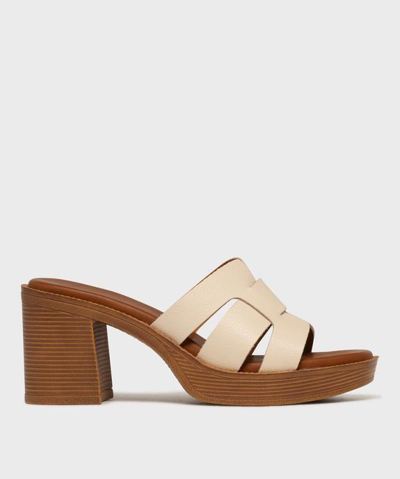 Mules à talon haut et bout ouvert femme vue2 - FOLLOW ME - GEMO