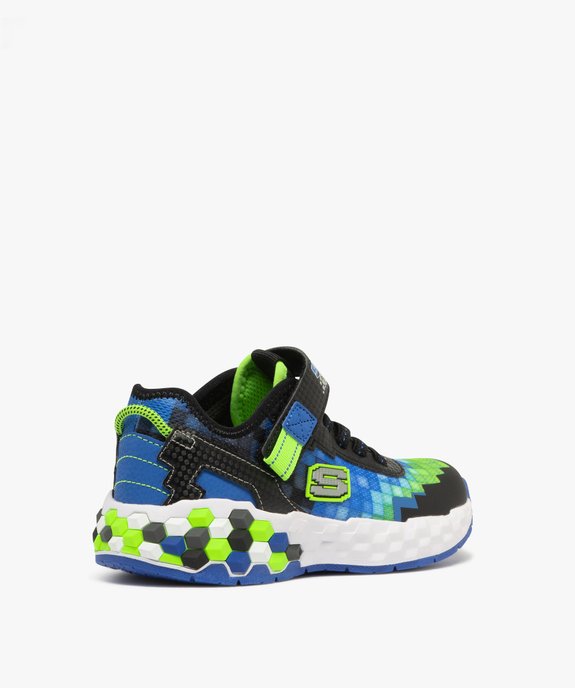 Baskets garçon running à scratch et à motifs gaming - Skechers vue4 - SKECHERS - GEMO
