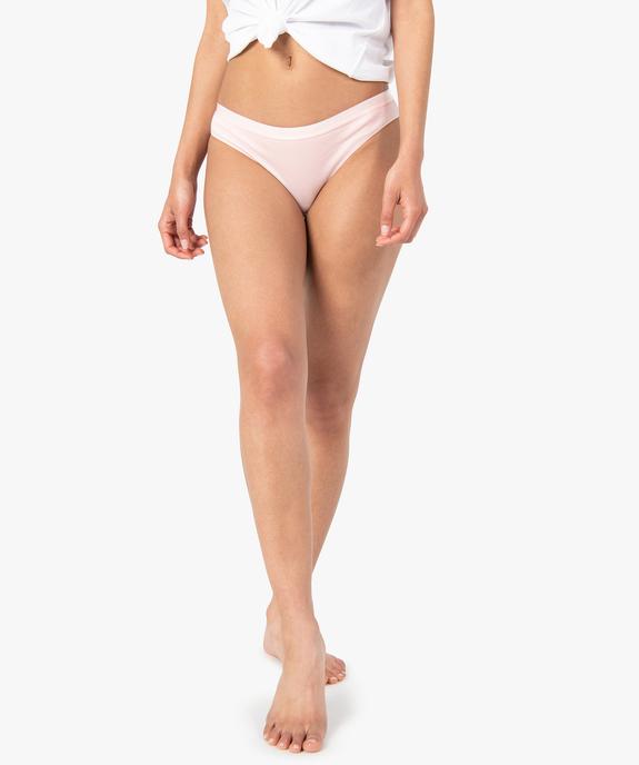 Culotte femme en maille côtelée (lot de 2) vue2 - GEMO 4G FEMME - GEMO