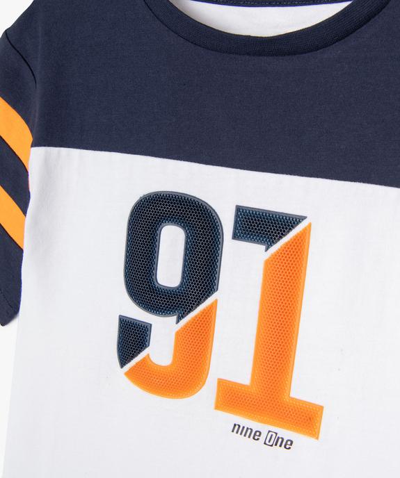 Tee-shirt numéro contrastant garçon vue2 - GEMO (ENFANT) - GEMO