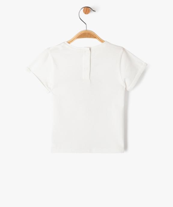 Tee-shirt à manches courtes à motif estival bébé fille vue3 - GEMO 4G BEBE - GEMO