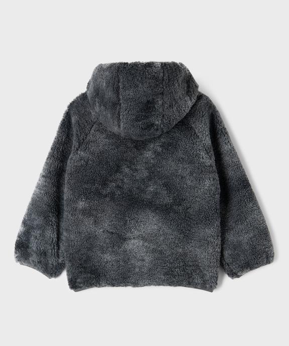 Blouson à capuche en sherpa doublé polaire garçon vue4 - GEMO (ENFANT) - GEMO