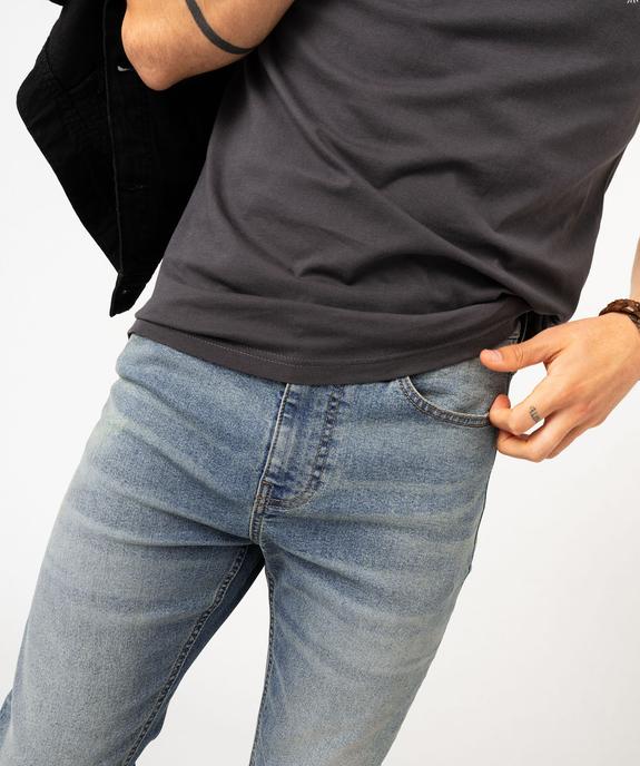 Jean skinny en coton stretch délavé homme vue2 - GEMO 4G HOMME - GEMO