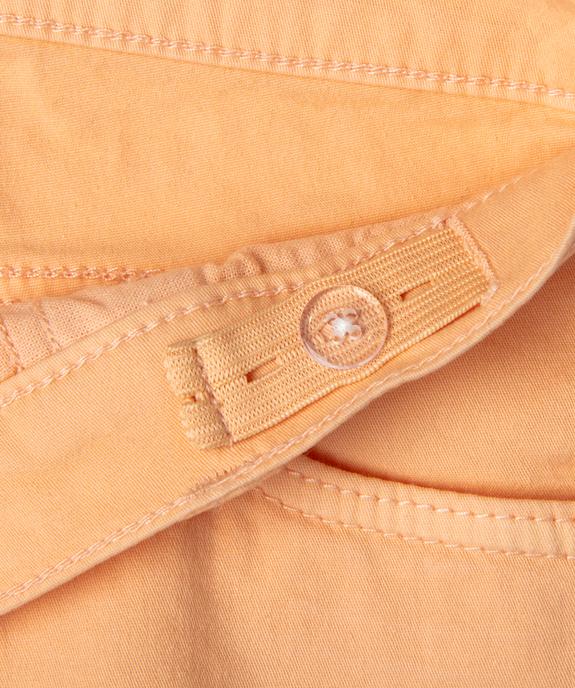 Short en coton stretch avec revers fille vue2 - GEMO (JUNIOR) - GEMO