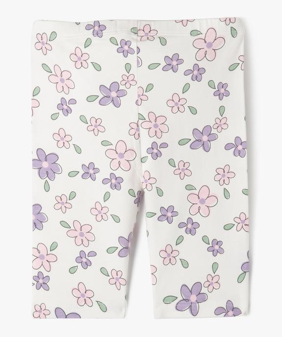 Legging court imprimé à taille élastiquée fille vue3 - GEMO 4G FILLE - GEMO