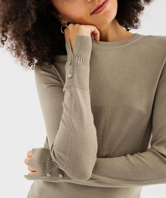 Pull fin en viscose fluide femme vue2 - GEMO 4G FEMME - GEMO