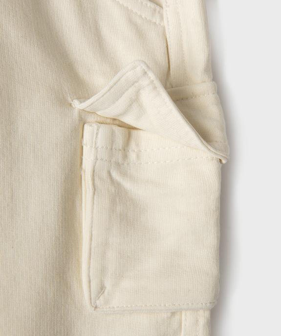 Pantalon de jogging cargo en maille coloris unique bébé garçon vue3 - GEMO(BEBE DEBT) - GEMO