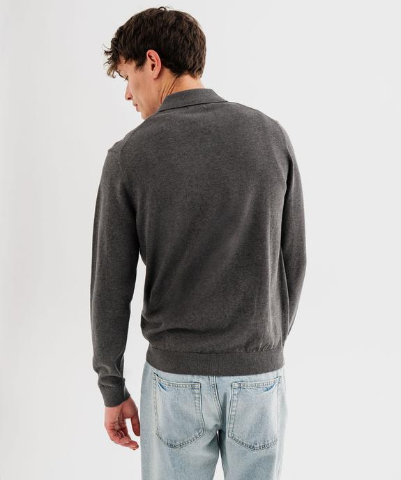 Pull fin avec col polo homme vue3 - GEMO (HOMME) - GEMO
