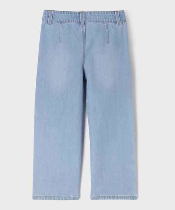 Jean wide leg avec taille ajustable fille vue3 - GEMO (ENFANT) - GEMO