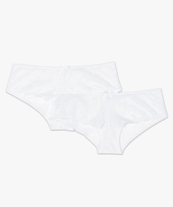 Shorty en dentelle et tulle femme (lot de 2) vue7 - GEMO(HOMWR FEM) - GEMO