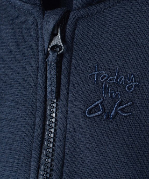 Sweat zippé molletonné à capuche bébé garçon vue2 - GEMO(BEBE DEBT) - GEMO