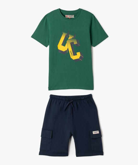 Pyjashort à poches cargo garçon - Camps United vue1 - CAMPS - GEMO