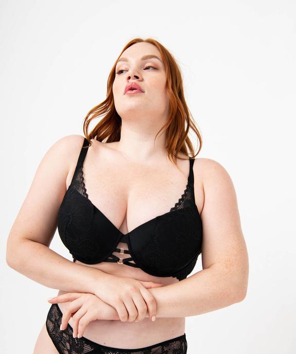 Soutien-gorge grande taille emboîtant à armatures et coques fines vue1 - GEMO(HOMWR FEM) - GEMO