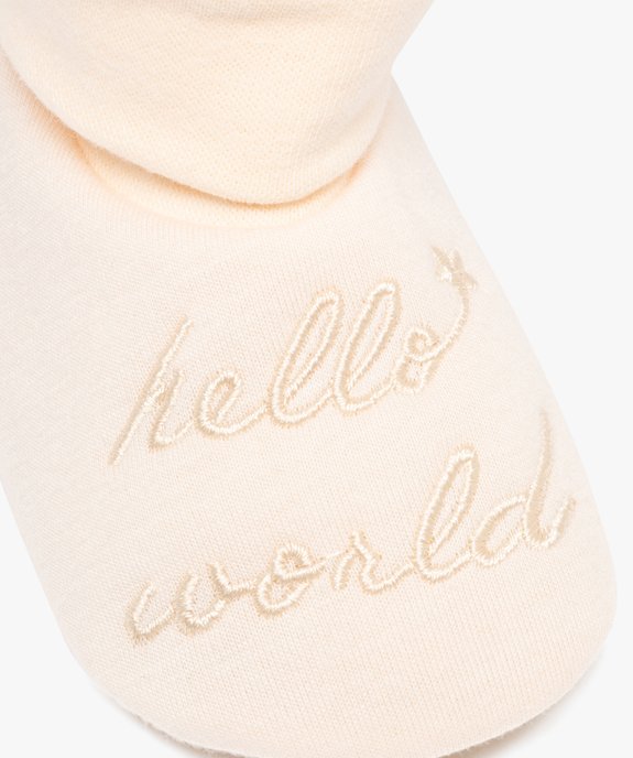 Chaussons de naissance boots moelleux bébé vue6 - LITTLE LOVE GEMO FOR GOOD - GEMO