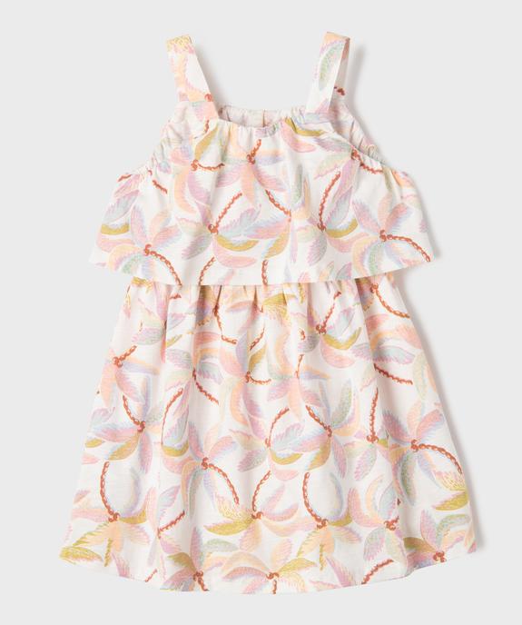 Robe courte à bretelles effet 2-en-1 fille vue4 - GEMO 4G FILLE - GEMO