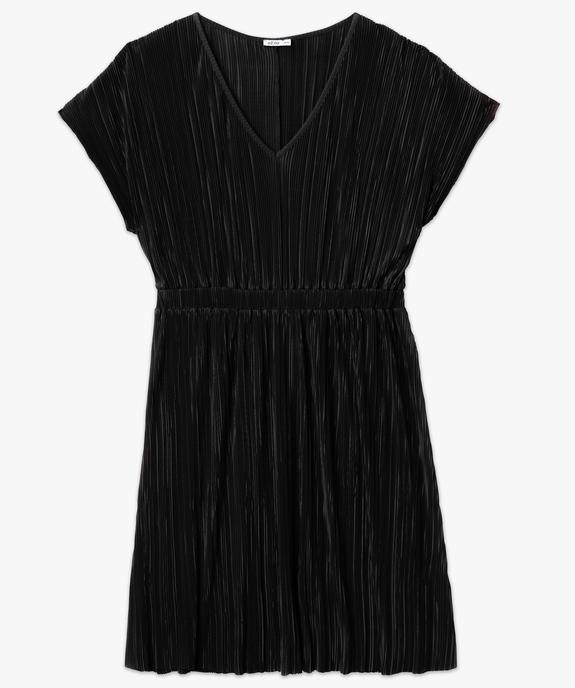 Robe manches courtes en maille plissée femme grande taille vue4 - GEMO (G TAILLE) - GEMO