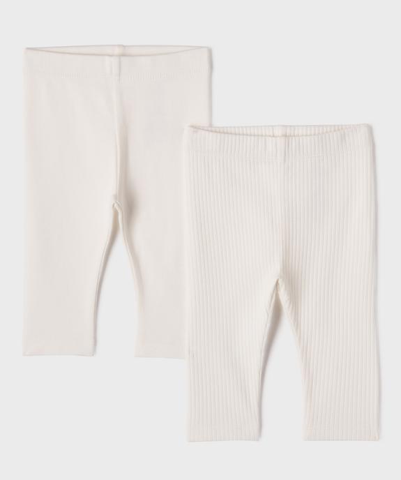 Legging uni bébé (lot de 2) vue1 - GEMO 4G BEBE - GEMO