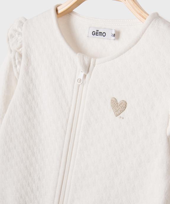 Sweat zippé avec volants sur les épaules bébé fille vue6 - GEMO(BEBE DEBT) - GEMO
