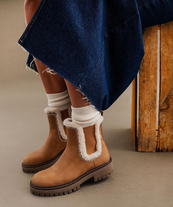 Chelsea boots avec semelle crantée femme - 5 Miles vue1 - 5 MILES - GEMO