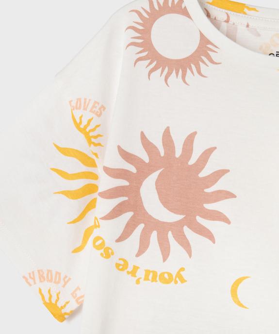 Tee-shirt oversize à larges motifs fille vue6 - GEMO 4G FILLE - GEMO