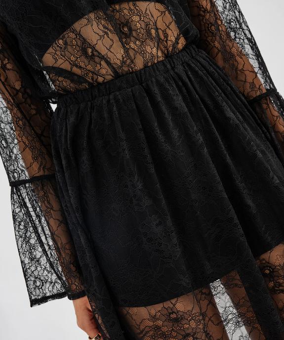 Jupe midi en dentelle bohème femme vue4 - GEMO(FEMME PAP) - GEMO