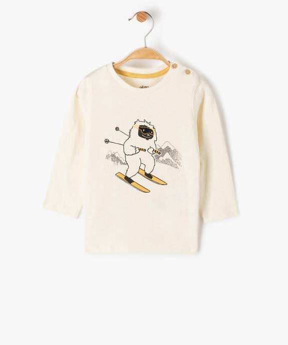 Tee-shirt bébé garçon à manches longues avec motif vue1 - GEMO(BEBE DEBT) - GEMO