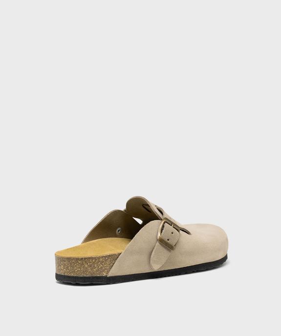 Sabots en cuir suédé avec semelle intérieure anatomique femme vue5 - TANEO GEMO FOR GOOD - GEMO