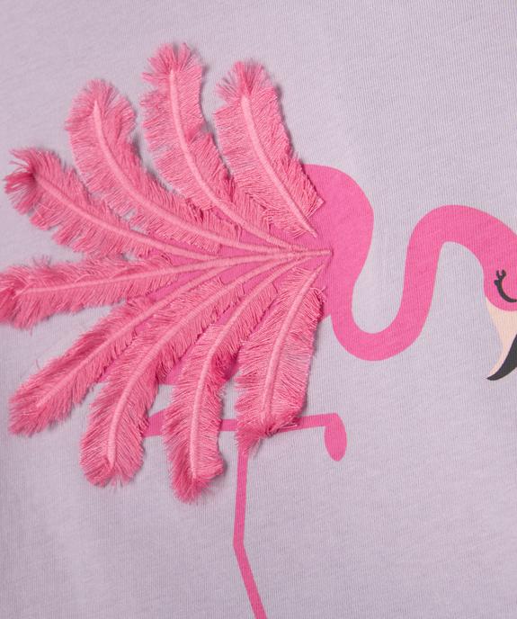 Tee-shirt manches courtes avec motif en relief fille vue2 - GEMO 4G FILLE - GEMO