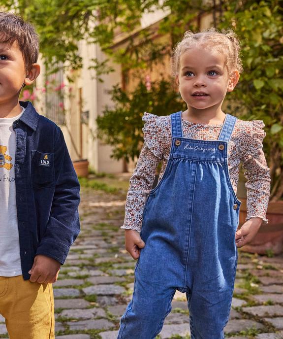 Ensemble 2 pièces bébé fille tee-shirt et salopette en jean - LuluCastagnette vue1 - LULUCASTAGNETTE - GEMO