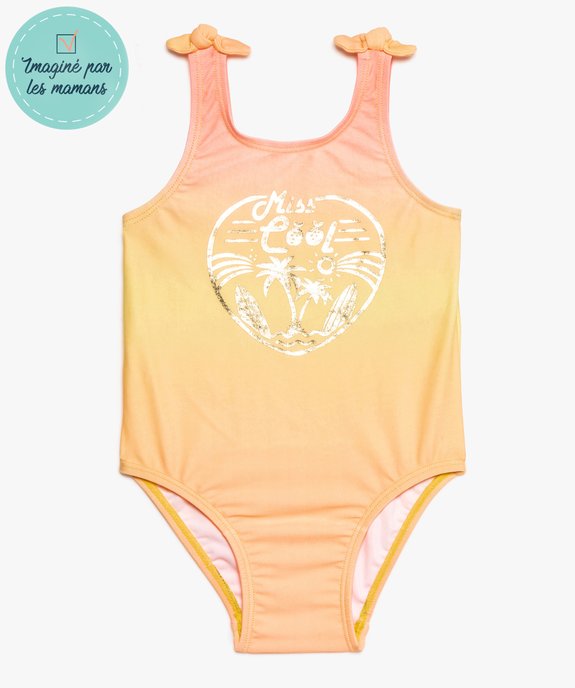 Maillot De Bain Bebe Fille Avec Motif Paillete Gemo