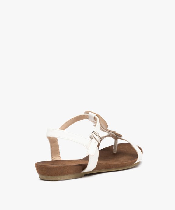 Sandales femme à semelle crantée dessus cuir uni vue4 - GEMO (CASUAL) - GEMO