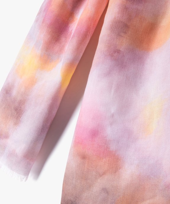 Foulard tie-and-dye à petites franges femme vue2 - GEMO 4G FEMME - GEMO