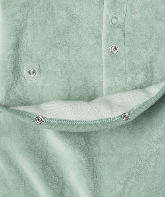 Pyjama en velours avec volants sur les épaules bébé fille - Petit Béguin vue3 - PETIT BEGUIN - GEMO