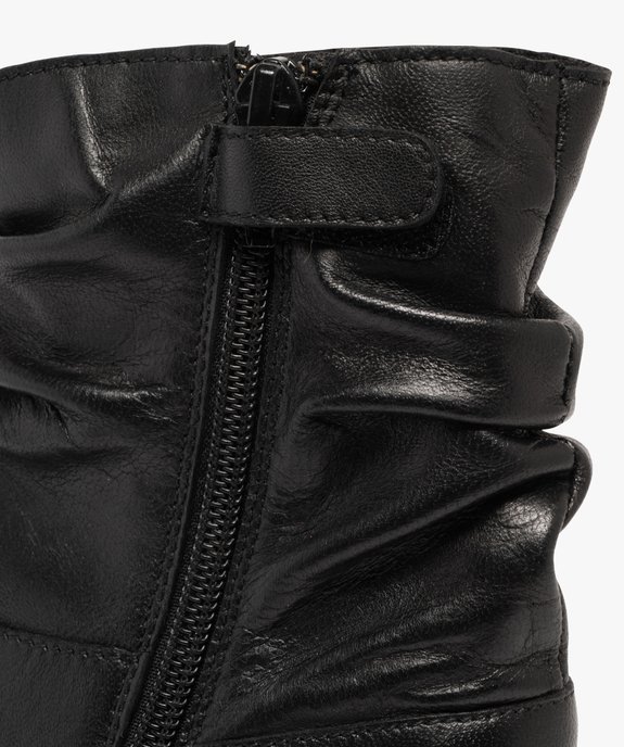 Bottines fille dessus en cuir effet drapé à zip vue6 - LOVELY WINGS - GEMO