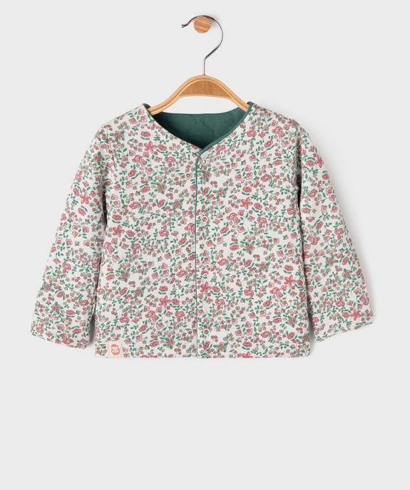 Gilet sweat réversible bébé fille vue3 - GEMO 4G BEBE - GEMO
