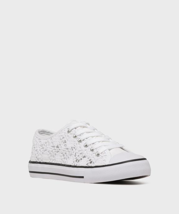 Tennis en toile ajourée façon macramé femme - Follow Me vue2 - FOLLOW ME - GEMO