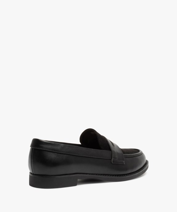 Mocassins femme unis dessus bi-matière et à talon plat vue5 - VALENTINA BALDA - GEMO
